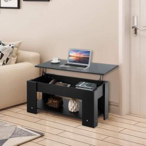 TABLE basse, 100 cm, escamotable, noir, modèle GALION