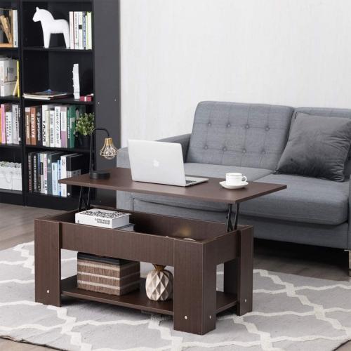TABLE basse marron, 100 cm, plateau relevable, GALION
