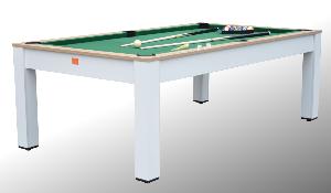Table BILLARD/ping-pong, XXL 220 cm, bicolore avec plateau salle à manger.