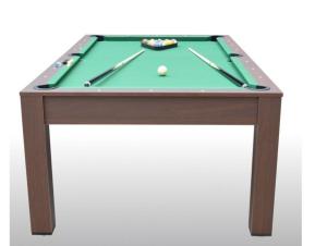 Table BILLARD/ping-pong, XXL 226 cm, marron, avec plateau salle à manger.
