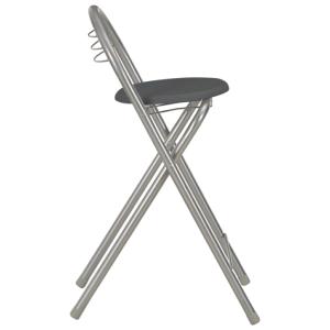 TABLE haute DE BAR avec 2 CHAISES, gris/noir