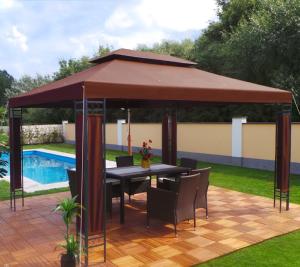 TONNELLE de jardin 3 x 4 M, marron