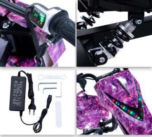 TROTTINETTE DRIFT électrique, 250 W, avec LEDS, violet