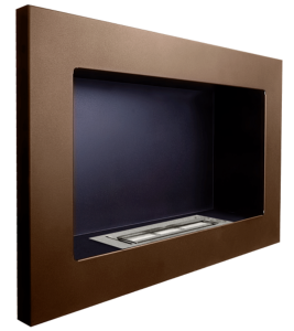 CHEMINEE ETHANOL inox, 65 cm, marron, COLORADO