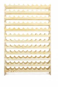 CASIER A VIN, largeur 102 cm, bois massif naturel, 120 bouteilles