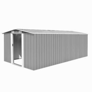 ABRI de jardin, métal galvanisé gris, 5 dimensions