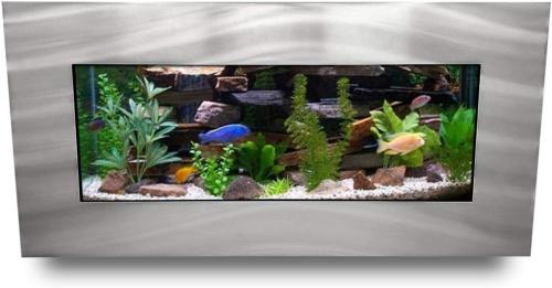 AQUARIUM mural 900x450x110 mm, aluminium/verre