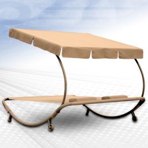 Chaise longue bain de soleil, 2 places, 4 coloris