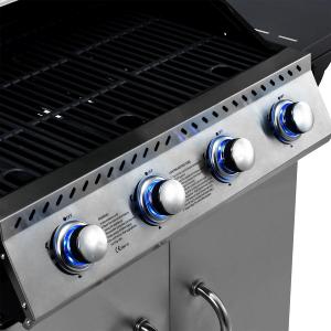 BARBECUE GAZ 4 brûleurs, en INOX 