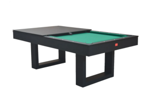 Table BILLARD/ping-pong, XXL 230 cm, noir, avec plateau salle à manger.