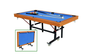 BILLARD pliable sur roues, taille 6 Ft, 185 cm