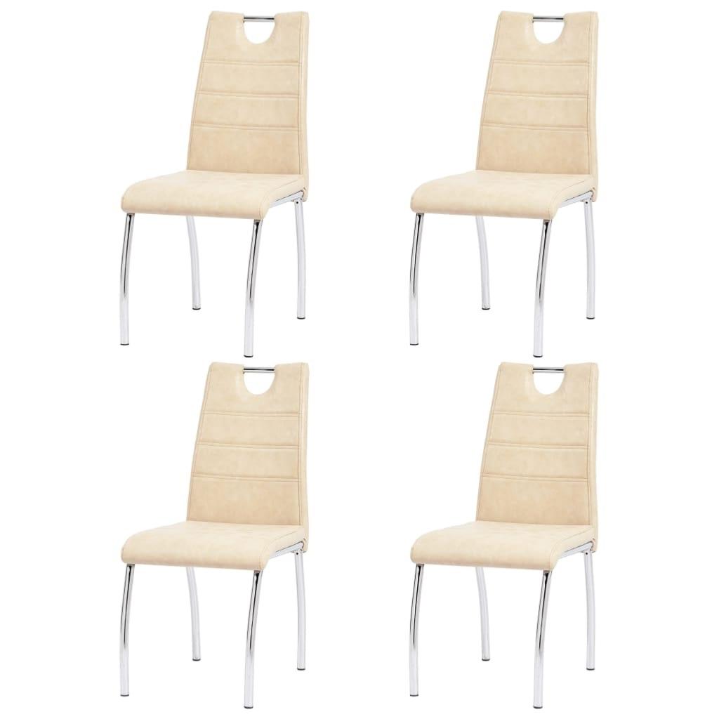 Lot de 4 chaises salle à manger-chaise de cuisine en simili cuir