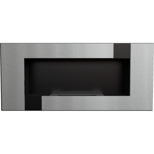 CHEMINEE éthanol EPSYLON, inox et noir 90 cm
