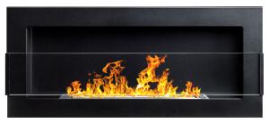 CHEMINEE ETHANOL inox LUXE, 90 cm, noir mat, CALIFORNIE