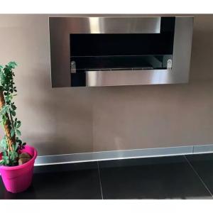 CHEMINEE éthanol murale ARCANGE, 110 cm, inox.