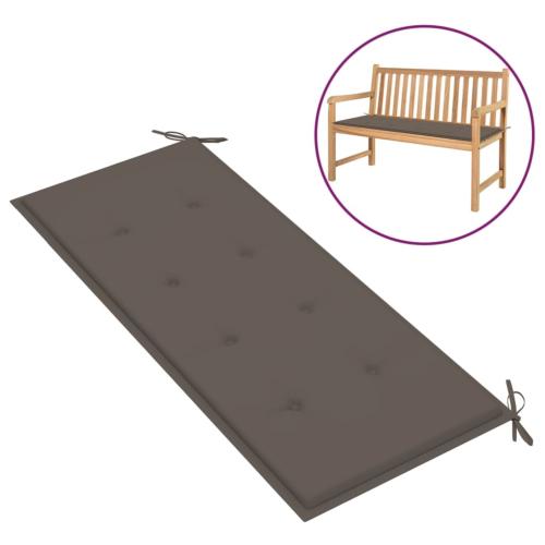 COUSSINS pour banc de jardin 150 cm, taupe
