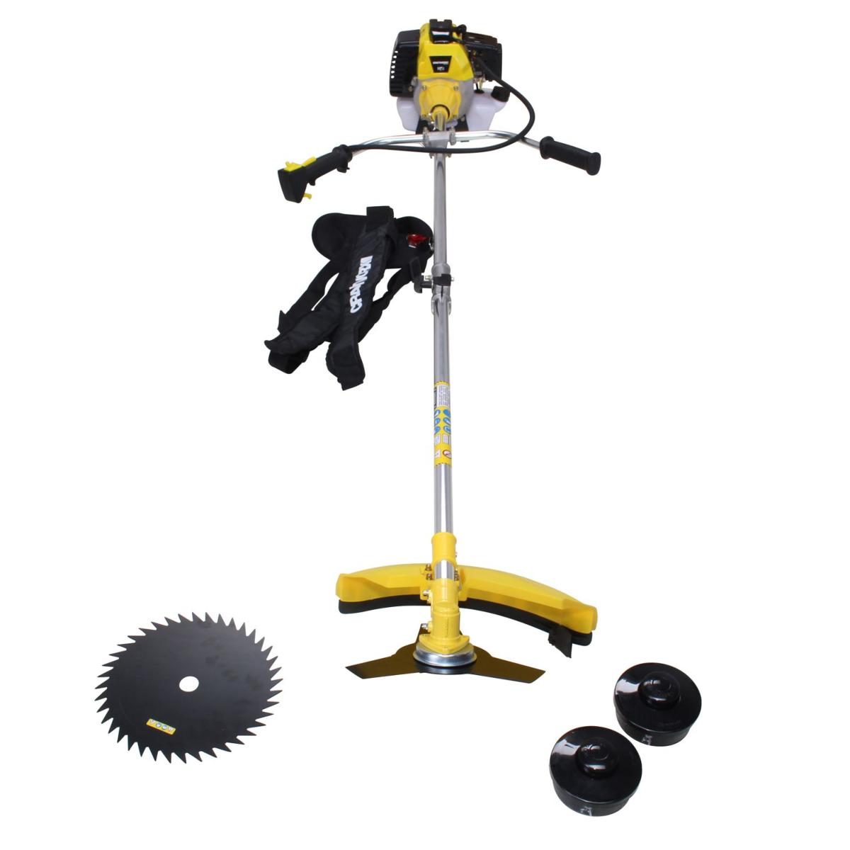 Débroussailleuse essence avec accessoires, moteur 3 cv