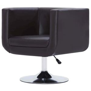 Fauteuil Design Club, cuir, marron