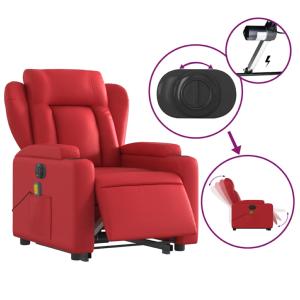 FAUTEUIL massant et chauffant, électrique en cuir rouge, modèle REDCOOL1