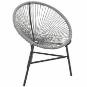 Chaise lune noir, design, résine tressée 3 coloris