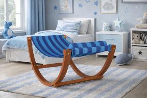 Hamac à bascule enfant en bois – 115 cm – Intérieur / Extérieur