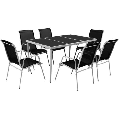 SALON de JARDIN table 150 cm et 6 chaises