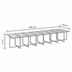 Salon de Jardin XXXL 20 Places en Résine Tressée, 450 cm