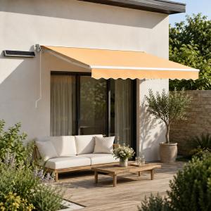 Store banne solaire semi-coffre motorisé 500 x 350 cm