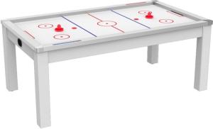 TABLE jeu AIR - HOCKEY, convertible table et ping-pong, blanche