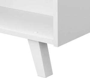 TABLE basse, 100 x 65 cm, plateau relevable, blanche, modèle THALES