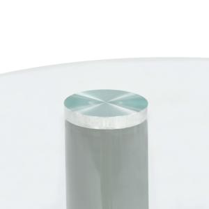 TABLE basse  en verre trempé et fibre de verre, gris brillant