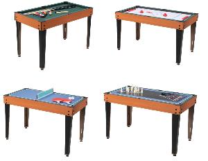 TABLE multi-jeux, 4 coloris, 15 en 1, marron