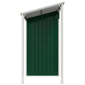 ABRI de jardin, 3,10 m² avec appentis, métal galvanisé, vert
