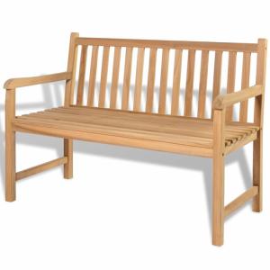 Banc de jardin 120 cm, 2 places, teck massif