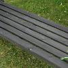 Banc de jardin avec bacs à fleurs, en bois massif, noir
