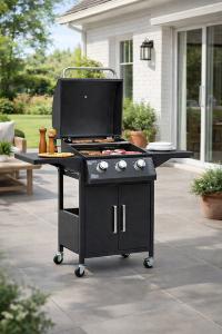 BARBECUE à gaz, 3 brûleurs avec housse protection