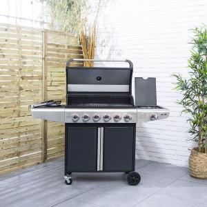 BARBECUE gaz, avec plancha 7 brûleurs inox, modèle CANBERA