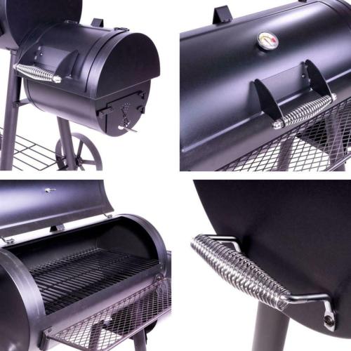 Barbecue fumoir XXL pour grillades au gout incomparable. Barbecue fumoir XXL pour grillades au gout incomparable.