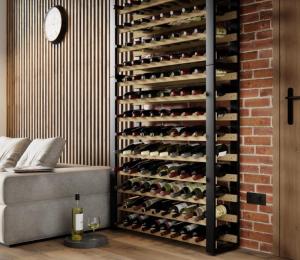 CASIER à vin, bois, design, de 135 bouteilles