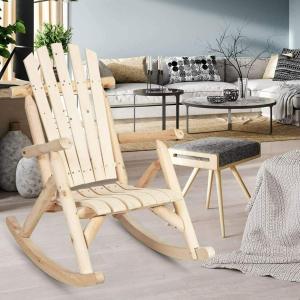 ROCKING-CHAIR en rondins de pin massif naturel