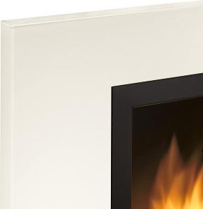 CHEMINEE ETHANOL murale inox, 130 cm, blanc, MICHIGAN