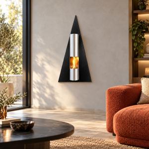 CHEMINEE ETHANOL pyramide 80 cm, modèle OPEN, 4 coloris