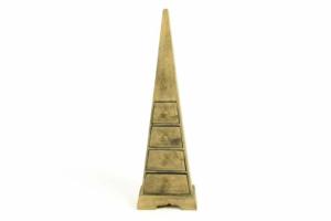 Commode pyramide en bois exotique, 2 coloris