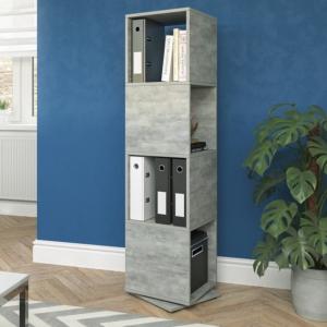 ETAGERE pivotante, 145 cm, gris béton