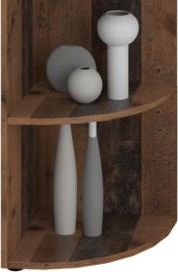 ETAGERE d'angle, 180 cm, bois, coloris chêne antique