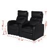 FAUTEUIL 2 places, inclinables, luxe en cuir textile, noir