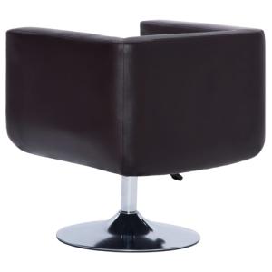 Fauteuil Design Club, cuir, marron
