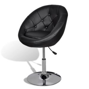 Fauteuil lounge rétro capitonné, noir