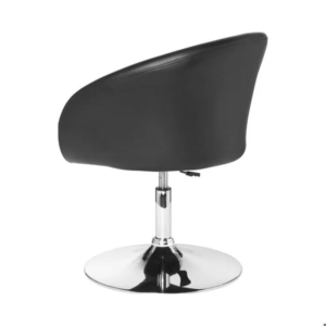 Fauteuil Design club pivotant, coloris cuir noir