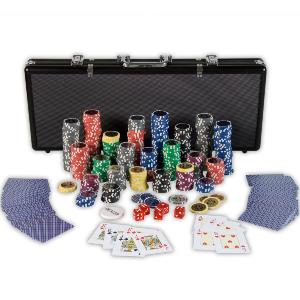 MALLETTE aluminium POKER, 500 jetons et accessoires